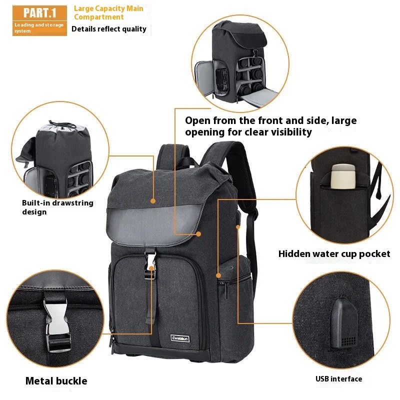 

CADeN Camera Backpacks SLR DSLR Bag Multi-functional Photo Drone Case for Nikon Canon Sony DSLR Len Tripod Outdoor Travel Bag