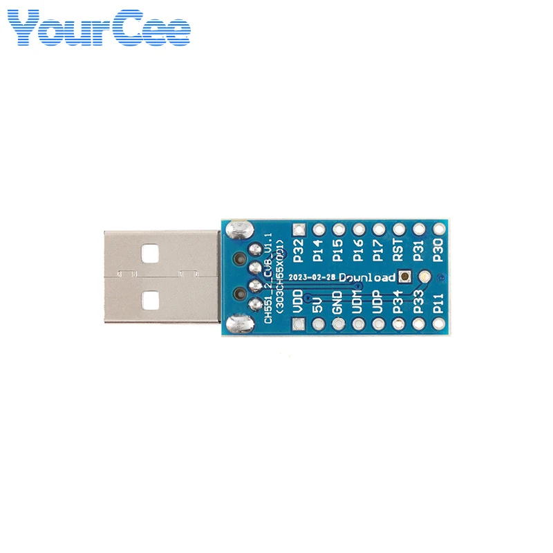 CH551 CH552 Development Core System Board USB Communication 51 Single Chip Microcomputer Module