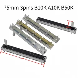 5 pz SC6021N 75 MM Potenziometro a scorrimento dritto Potenziometro a canale singolo B10K B50K A10K Viaggio 60mm Lunghezza impugnatura 15mm