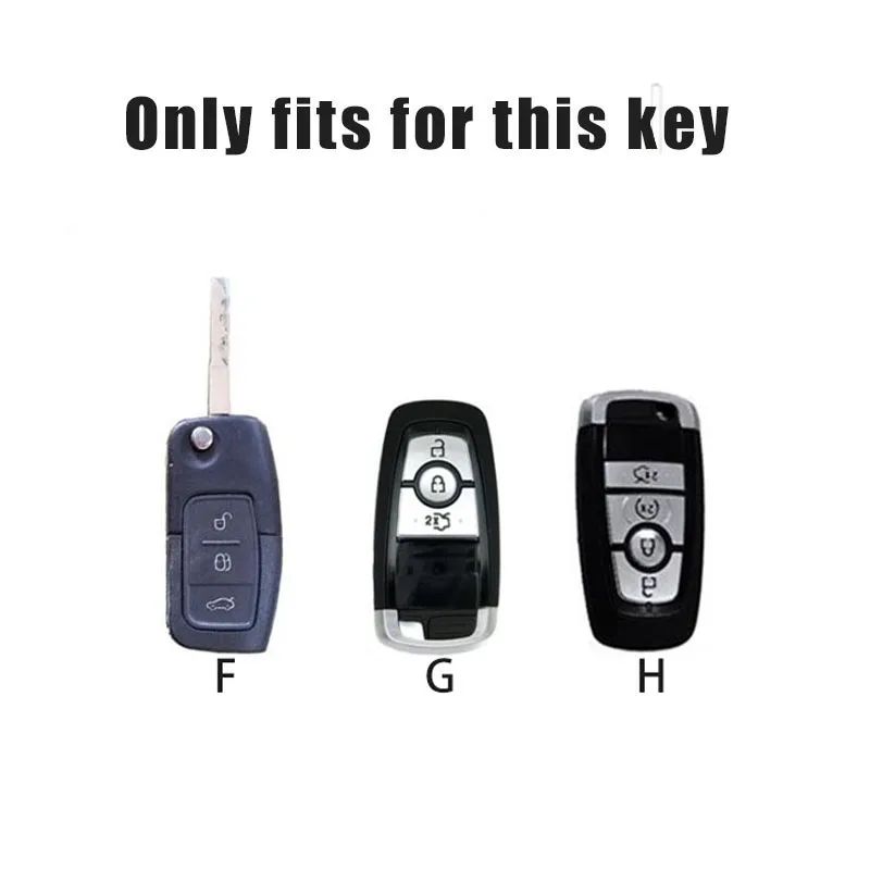 Leather Car Key Cover Fob Case For Ford Fiesta Focus 2 Ecosport Kuga Escape Falcon B-Max C-Max Eco Sport Galaxy Auto Accessories