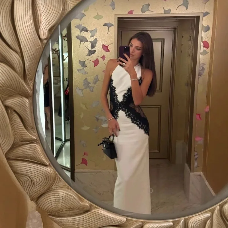 Elegante Kant Gesplitste Avondjurken Vrouwen Sexy Backless cocktailjurk Lady Party Club Jurken Mode Vrouwen Kleding Gewaden