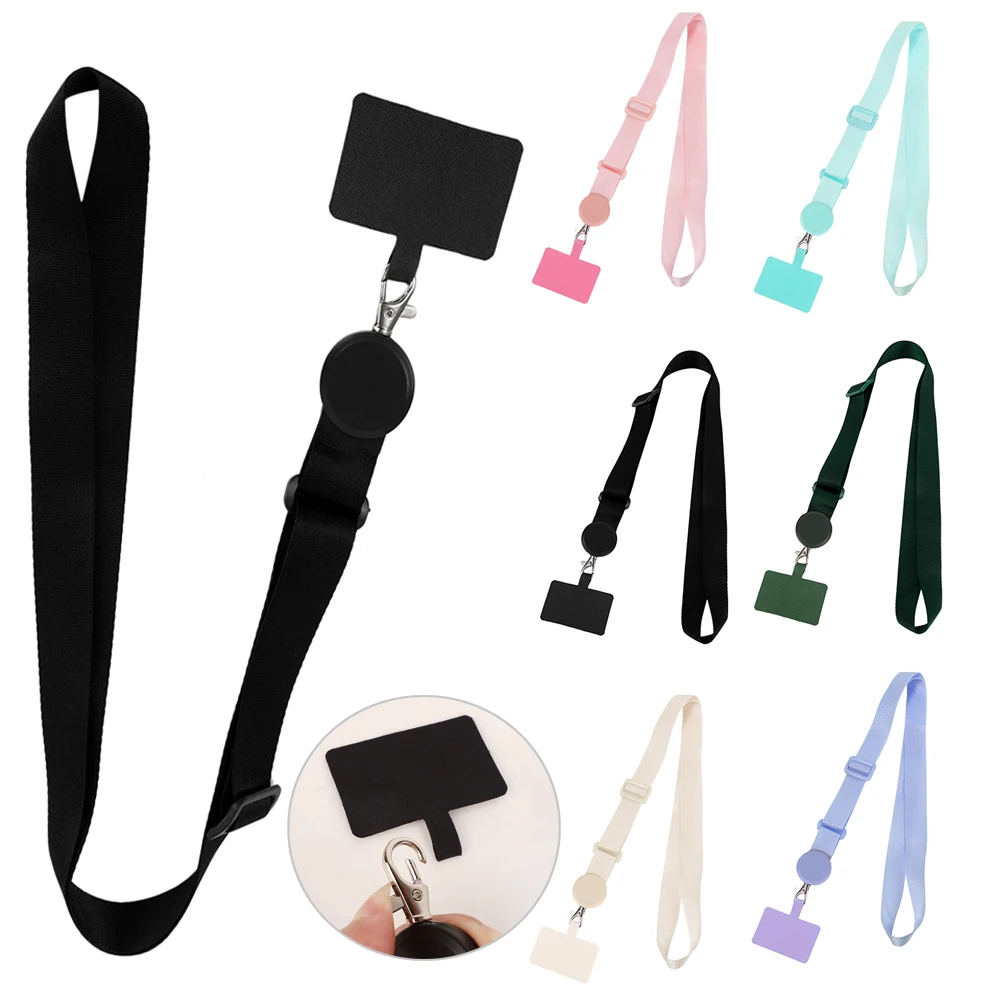 Cordão de pescoço destacável ajustável Anti Lost Lanyard Strap, Telefone Safety Tether, Chaveiro, Colhedores de celular, Colhedores de pescoço