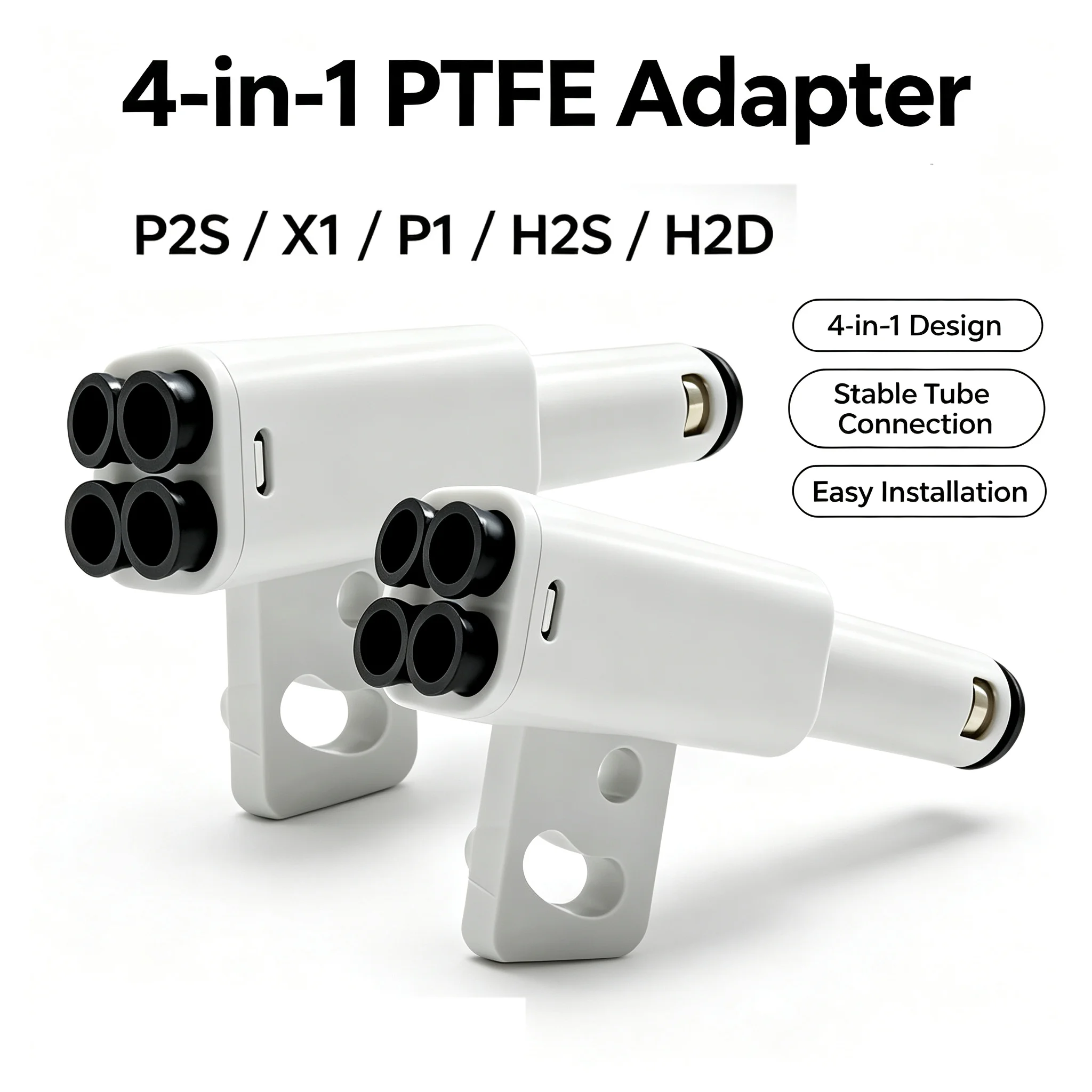 For Bambu Lab 4-in-1 PTFE Adapter AMS Material Hub & Expansion Port For X1/X1C/P1S/P1P/P2S 3D Printer Upgrade Parts
