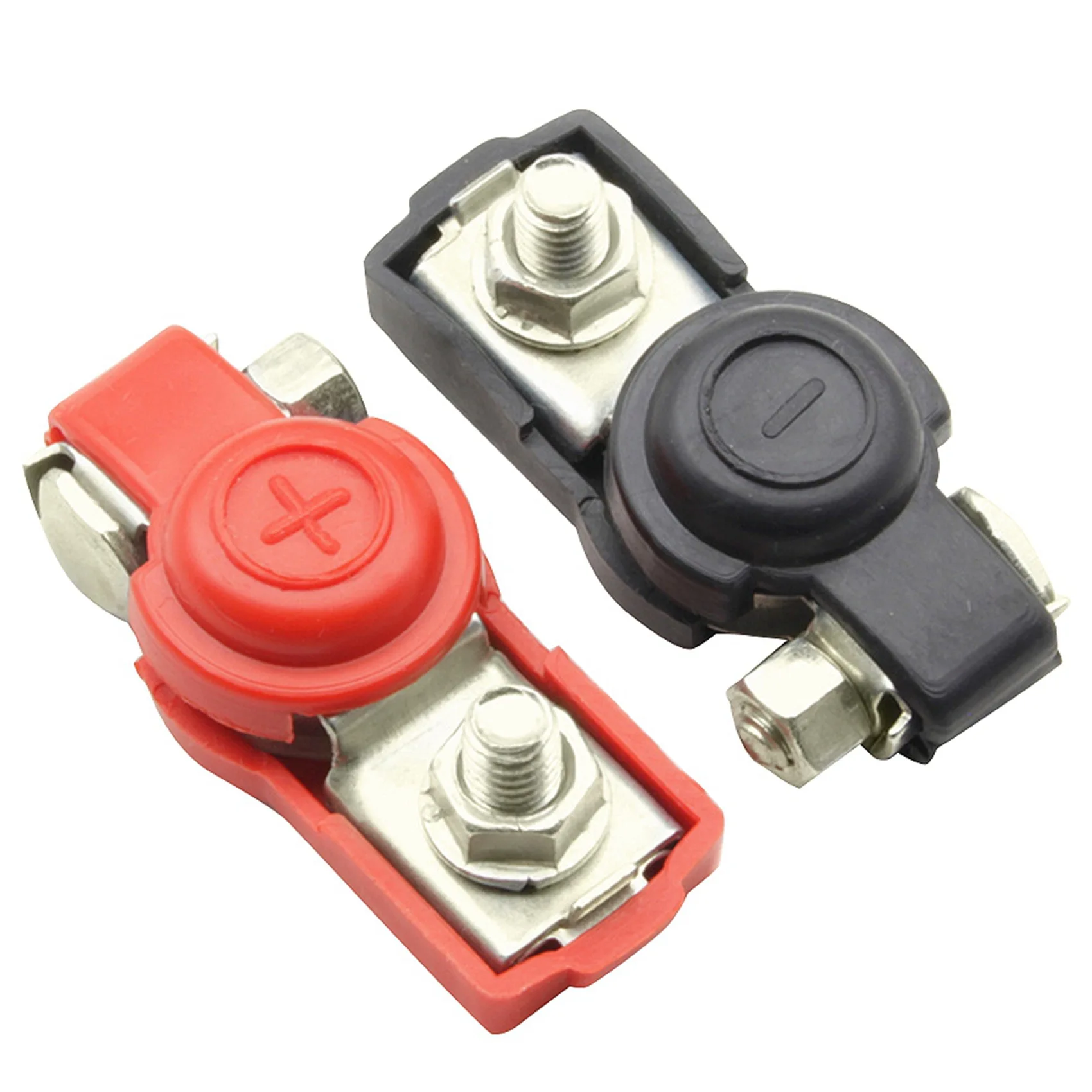 Compact 2 Pair Battery Terminal Heavy Duty Car Vehicle Quick Connector Cable Clamp Clip