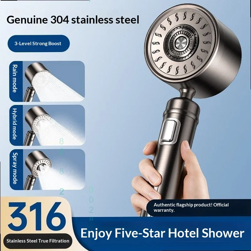 304 Stainless Steel High Pressure Shower Head with Sunflower Water Outlet for Bathroom