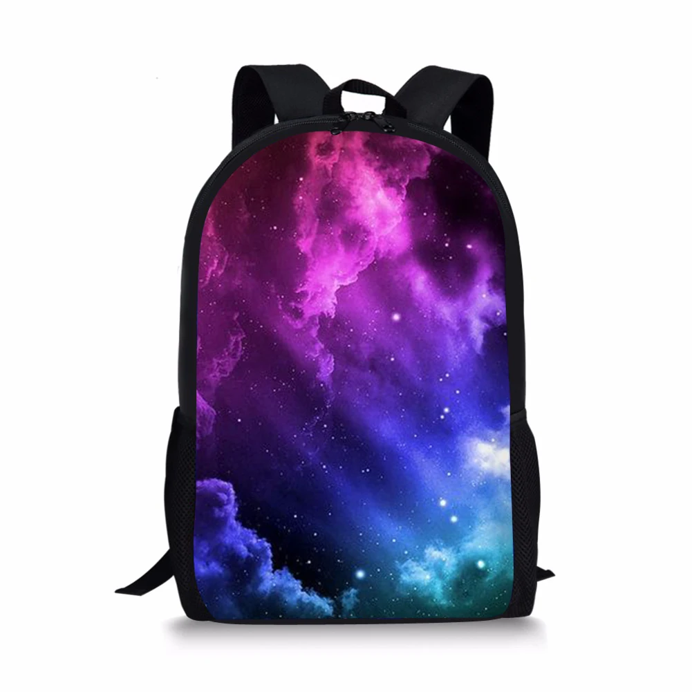 Pink Galaxy Amor Padrão Mochilas Escolares para Adolescentes Meninas Mulheres, Mochila Universitária, Crianças Book Bag, Meninos Presentes, Crianças Presentes, 16"