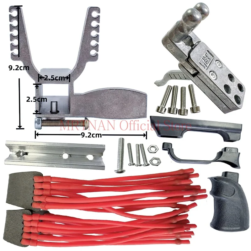 

Slingshot Machinery Stainless Steel Parts Long-rod Slingshot Parts Trigger Rubber Belt Hunting Supplies Accessories