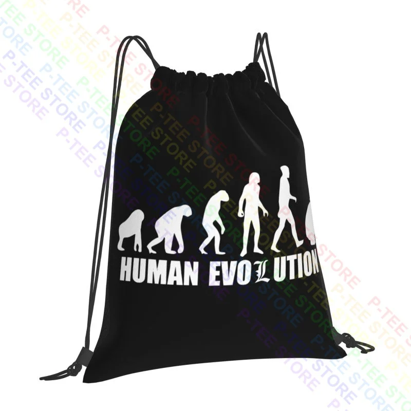 Death Note Human Evolution Drawstring Bags Gym Bag Cute Schoolbag Sports Bag Clothes Backpacks