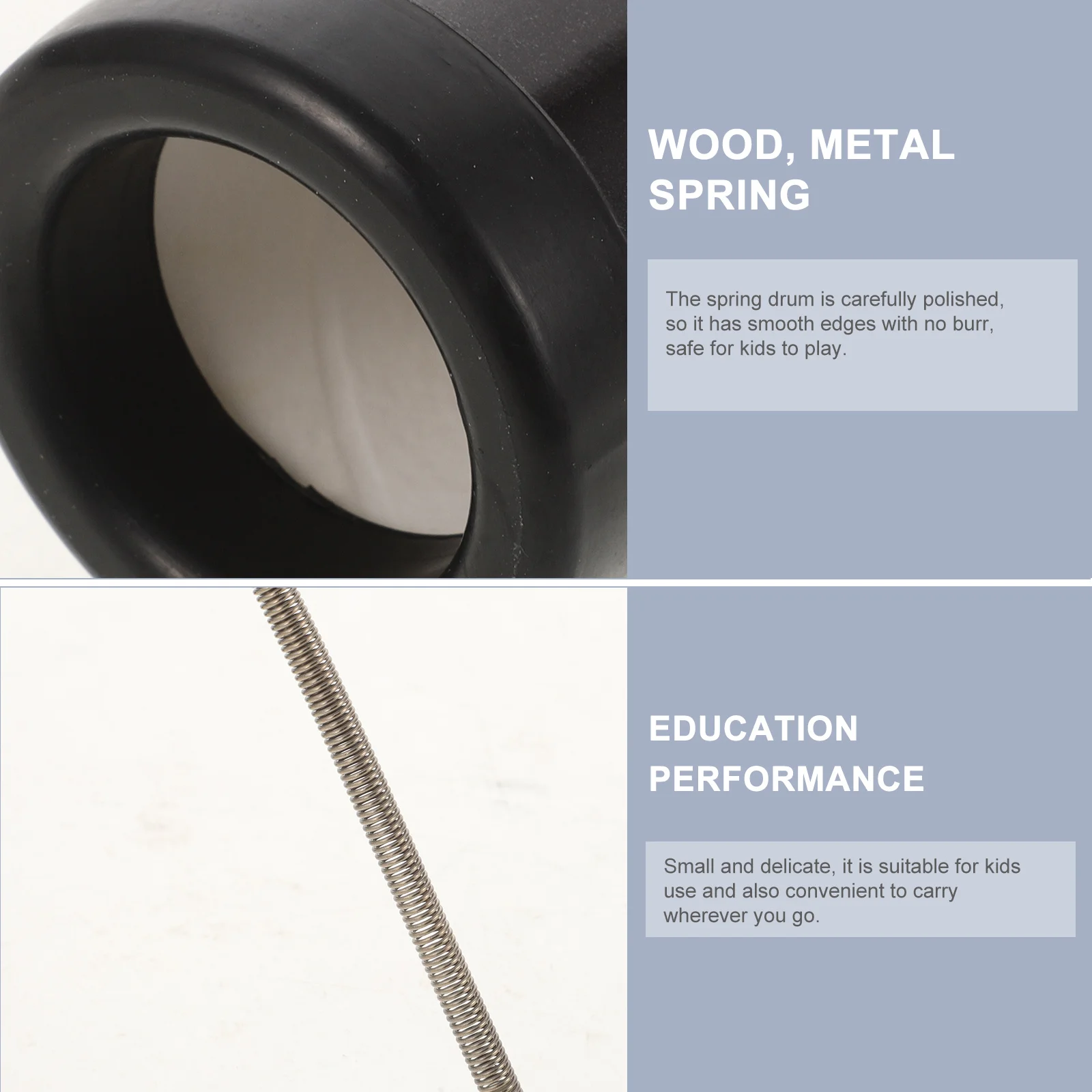 أداة قرع للأطفال على شكل طبلة زنبركية لتعلم الموسيقى المبكرة لعبة تطوير سمعية للإبداع