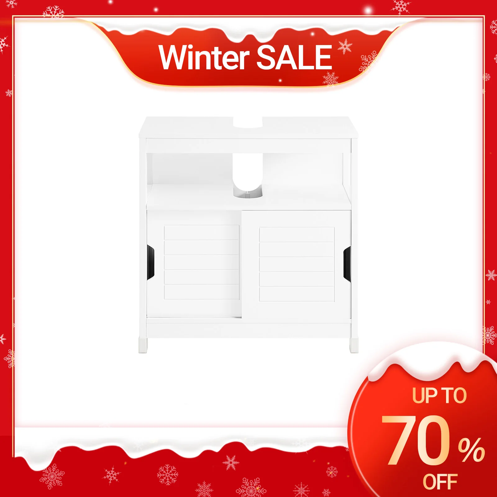 SoBuy FRG128 lavabo sotto armadio mobili da bagno armadio da bagno con cuscino per i piedi Sotto l'armadio BHT vanity circa 60x61x30 cm