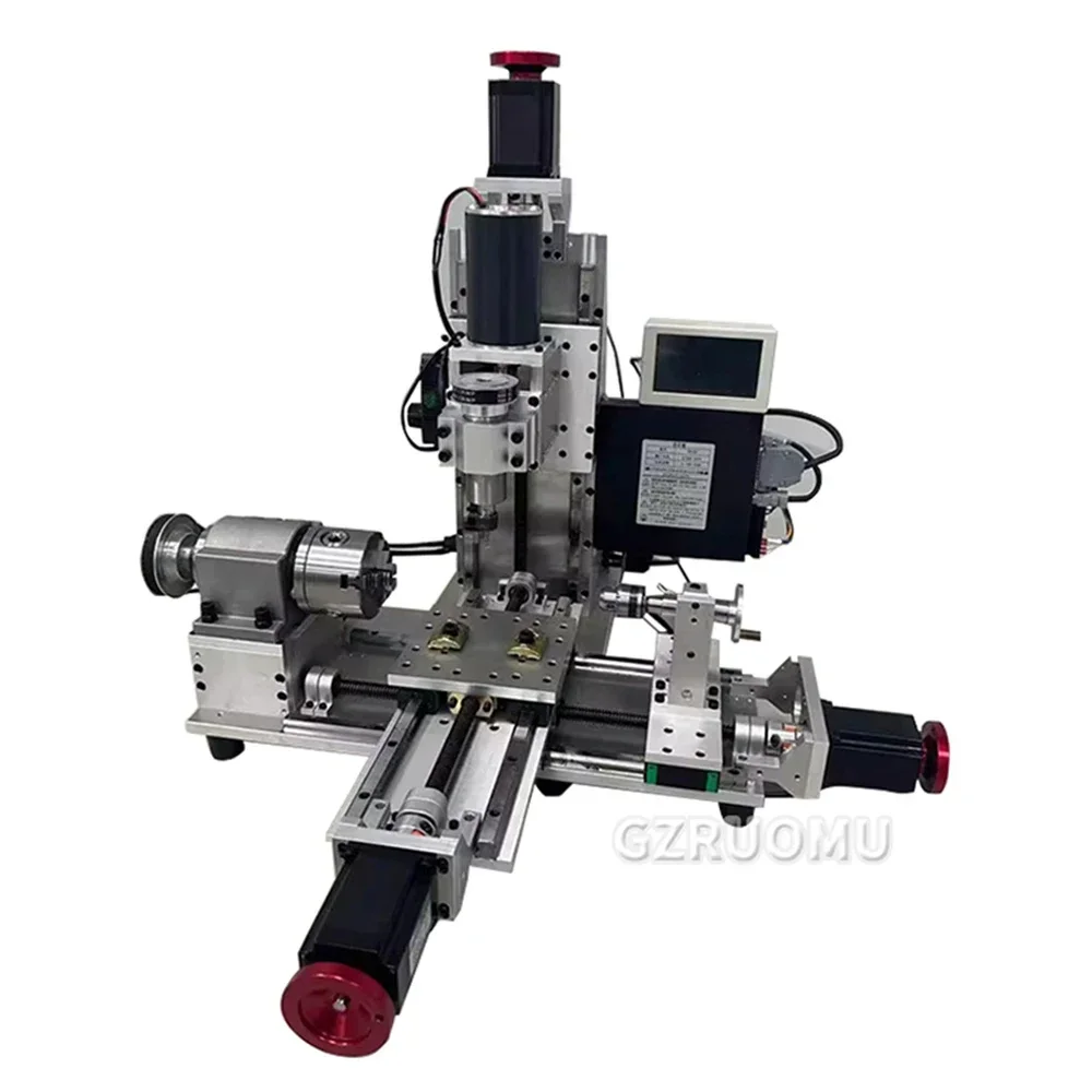 CNC Turn Milling Drill Integrated Numerical Control Turning CNC Milling and Drilling Integrated CNC Lathe With 750w Servo Motor