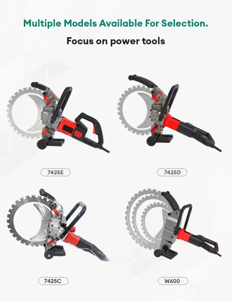 No-Adjustment Brushless 8800W Ring Saw Cut Concrete Wall Cutting Machine 410/520/600mm Blades Latin America Distributor Supply