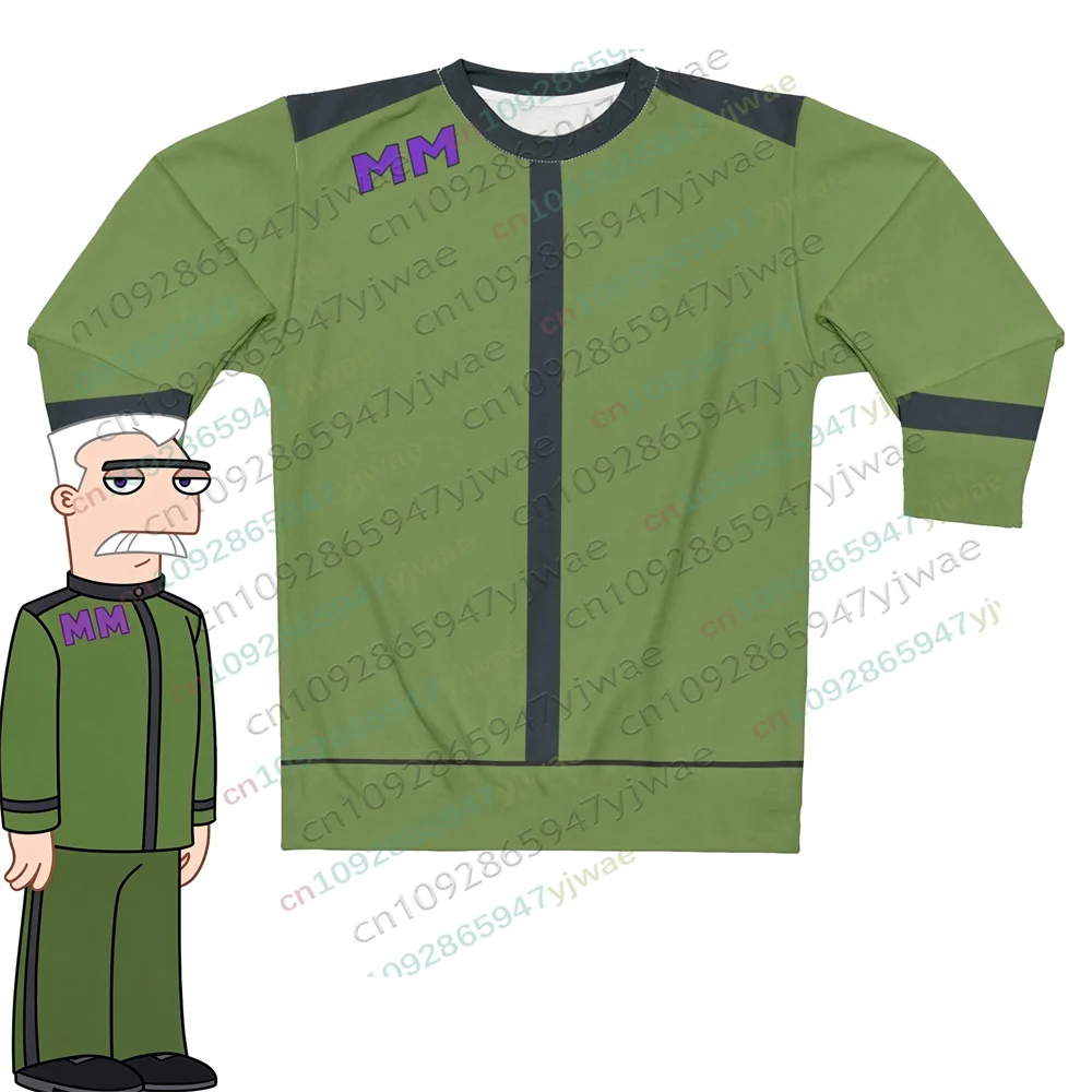 Dr Heinz Doofenshmirtz Major Monogram Long Sleeve Shirt Phineas And Ferb Costume Cartoon Cosplay Autumn Men Women T-Shirts