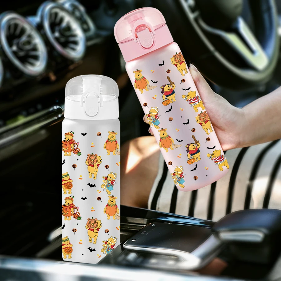 1 قطعة ديزني ويني ذا بوه/الهالوين/موتيف 26 أوقية زجاجة مياه بلاستيكية كوب رياضي لعيد الميلاد/العودة إلى المدرسة هدية