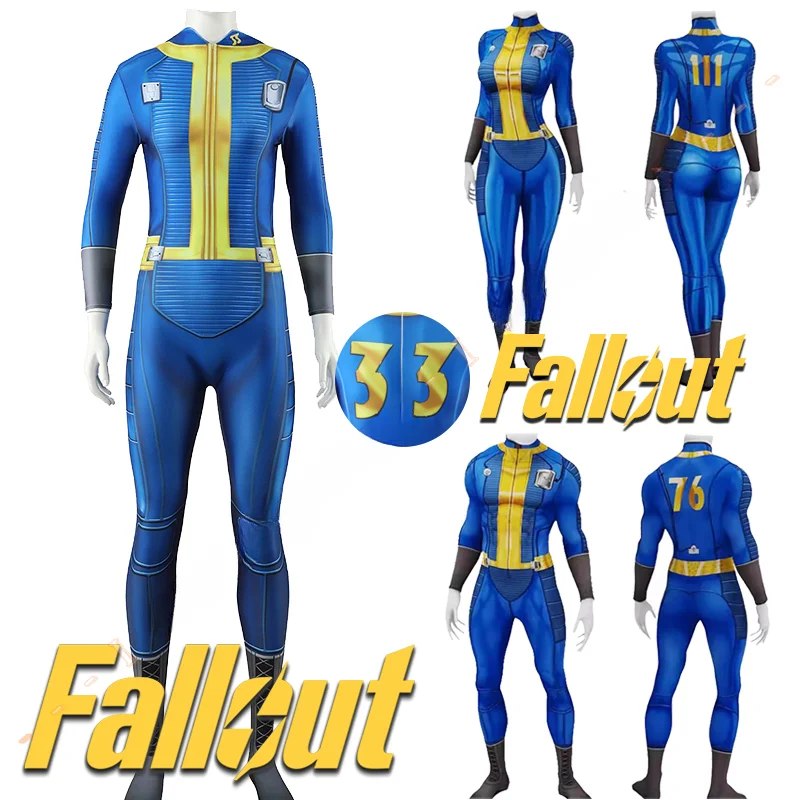 Fall Cosplay Outfit Lucy Costume Vault 33 Female Survivor Suit Vault 76 Jumpsuit Vault 111 Halloween Party Women Men New Arrival