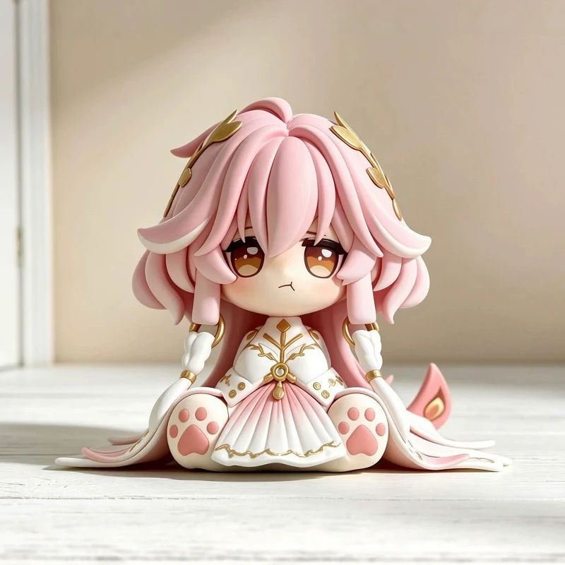 5 cm große Wuthering Waves Changli Anime-Mädchenfigur, Iuno/Cartethyia, Actionfigur, Katia/Camellya/Jinhsi, Figur, Modell, Puppe, Spielzeug, Geschenk.