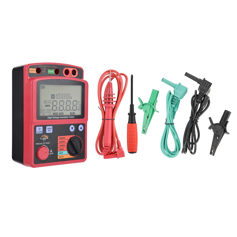 Insulation Tester GM3125 Digital Insulation Resistance Multimeter Tester 5KV 0.0MΩ-1000GΩ Tester Digital Insulation Tester