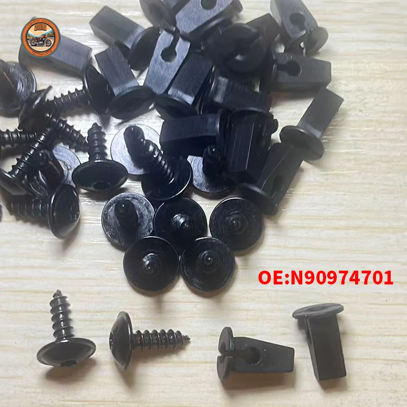 

10sets N90974701 Car Fender Engine Cover Undertray Splashguard Wheel Arch Screw Retainer Trim Mounting Bolts Set Car Accessories