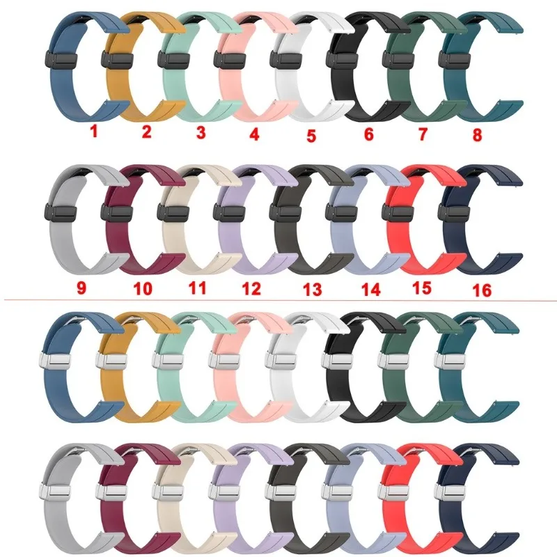 For Garmin Venu Sq 2 /venu2 plus Vivoactive 3 5 6 Music element 20mm Silicone Magnetic Buckle Strap Soft Watch Band Sports Loop