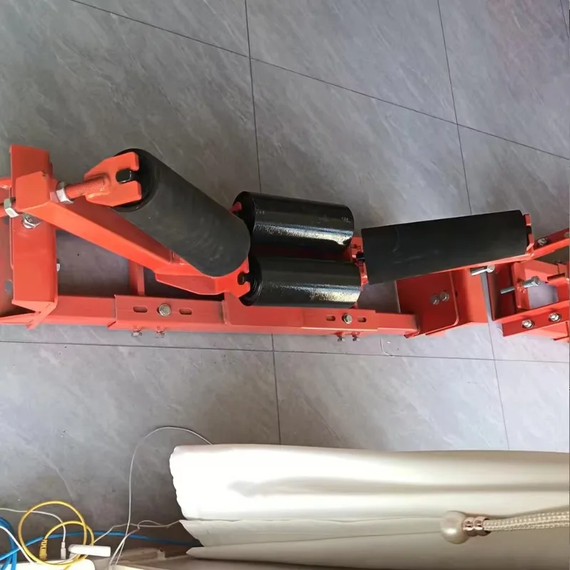 New belt offset correction device - adjustable steel alloy conveyor belt aligner, suitable for coal mines and cement plants
