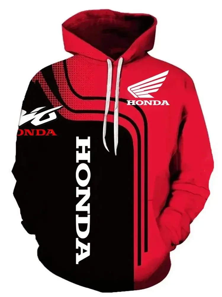Sweat à capuche Honda Streetwear mode Honda Logo impression 3D sweat à capuche pour hommes grande taille vêtements de Sport de plein air Honda Racing Suit