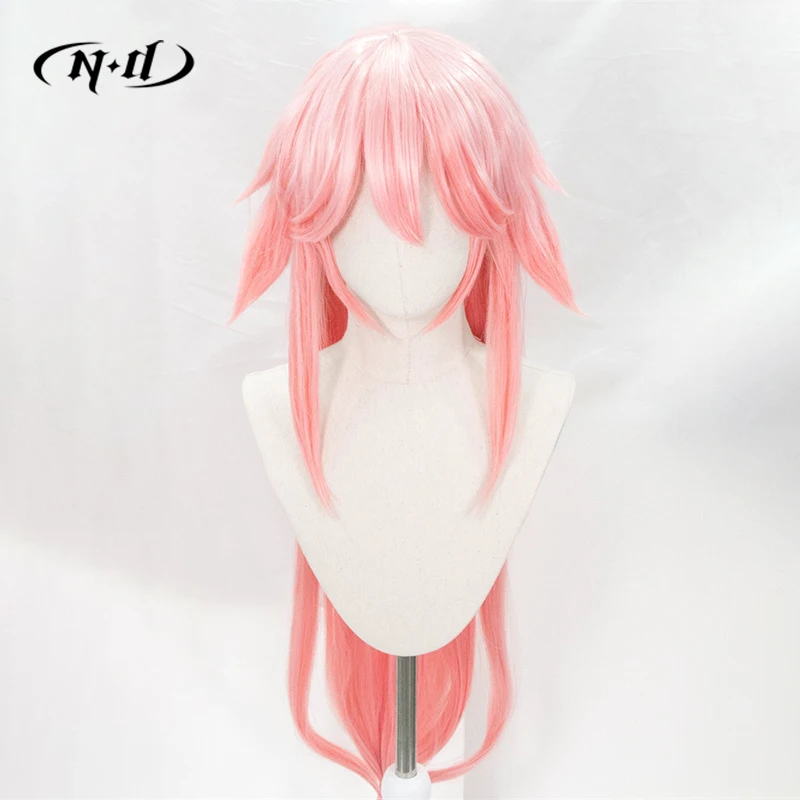 엔드야 마이코 코스프레 가발 겐신 임팩트 코스프레 헤어피스 히트레지스턴트 합성 여성용 코믹콘 코스어 게임 파티