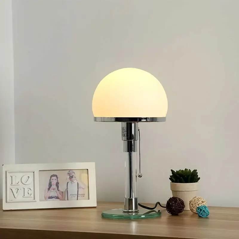 GHJUYIOL Nordic modern medieval desk reading bedroom bedside table table lamp Danish creative personality Korean Bauhaus table l