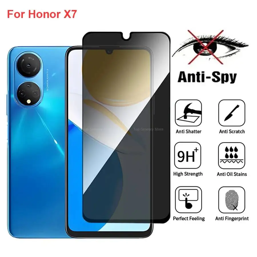 

CMA-LX2 Anti Spy Privacy Tempered Glass Protector Compatible For Honorx7 Full Cover Screen Phone Film