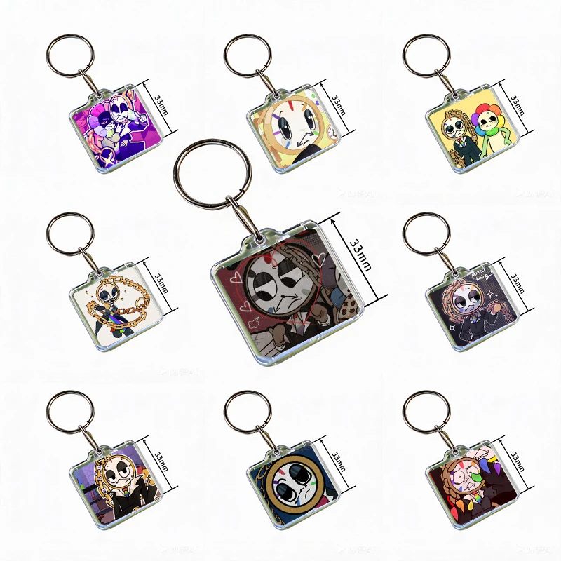 Cartoon Game Character Dyle Acrylic Keychain Handmade Hanging for Clothes Backpack Decoration Accessories Gifts with Friends