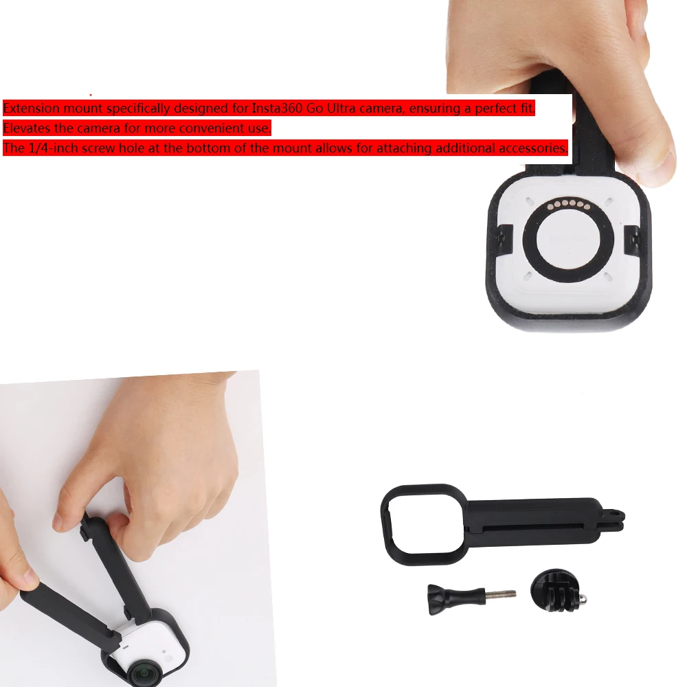 

Protective Frame Mount for Insta360 Go Ultra,Expansion Action Camera Cage Bezel with Mount Adapter Housing Cover for GO Ultra