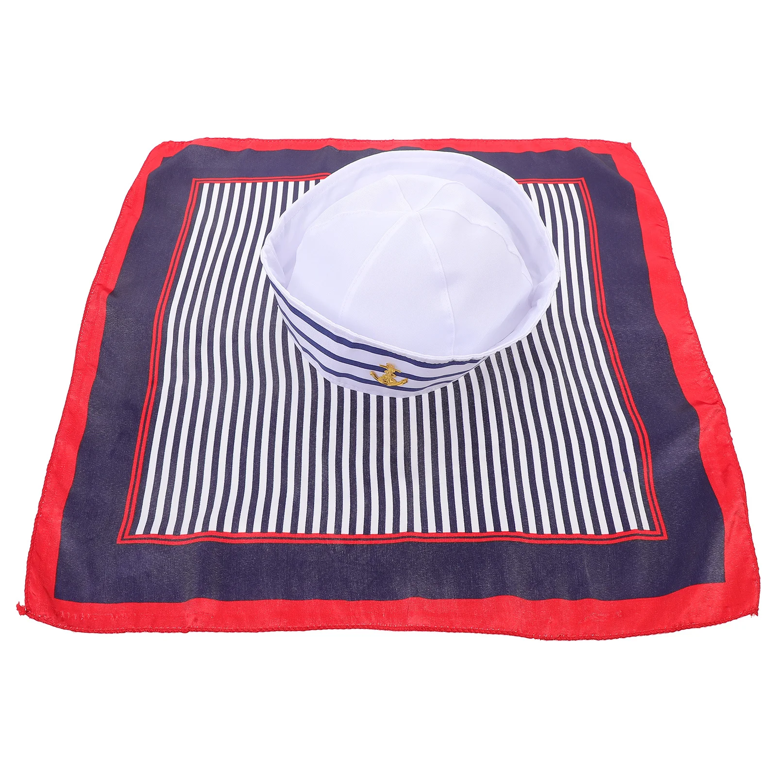 

1 set 1 Set Sailor Hat Scarf Set Classic Captain Costume Accessory For Party Cosplay Outdoor Travel Boat Captain Hat Props