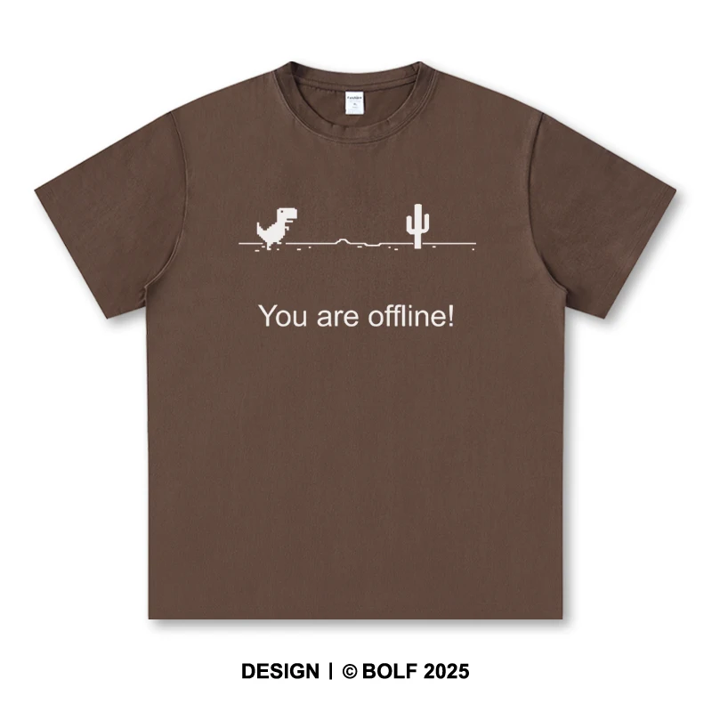 You Are Offline Game Bedrucktes Herren-T-Shirt aus 100 % Baumwolle, übergroße Vintage-Grafik-T-Shirts für Männer und Frauen, Tops-T-Shirts