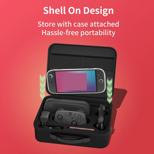 Imagen 2 del producto Bolsa para Nintendo Switch 2, consola de juegos, accesorios para controlador de mando, estuche rígido de almacenamiento, Maleta de viaje, Estuche de transporte