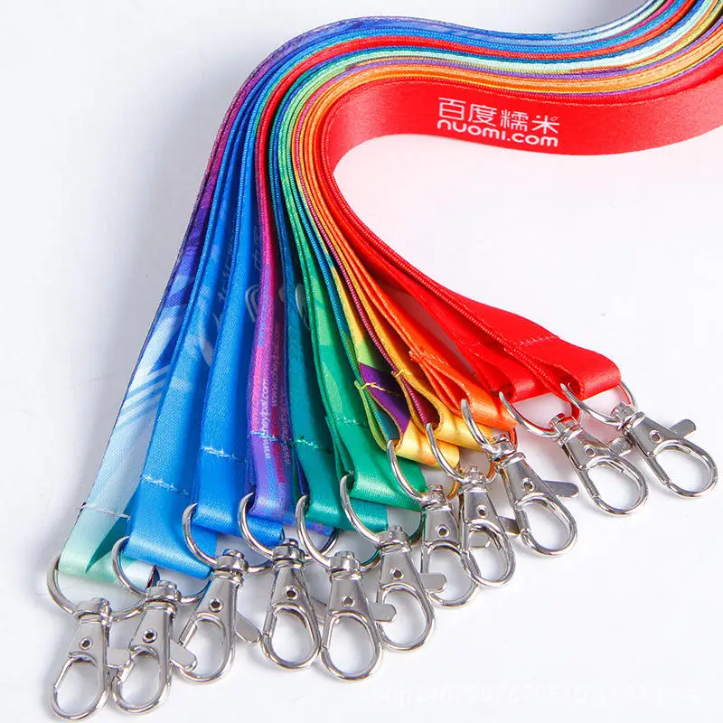 Personalized Customized Logo Sublimation Neck Strap Good Price Silk Printing Printed Custom Print Lanyard