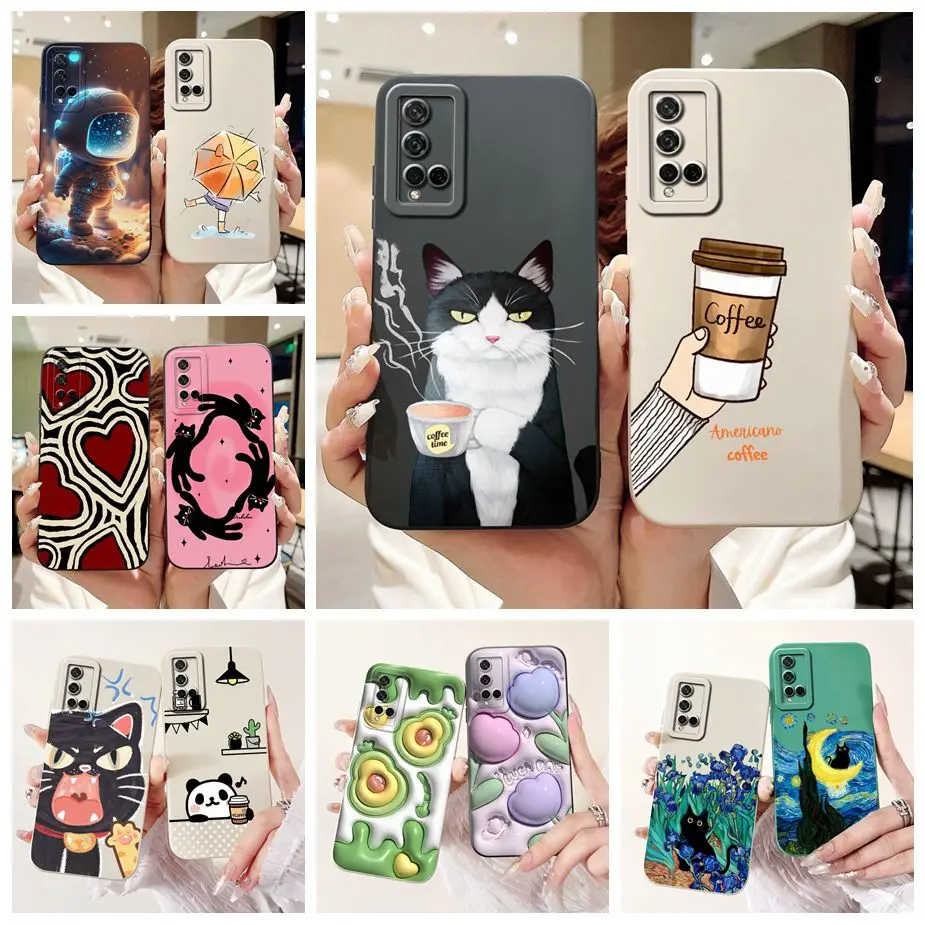 For Huawei Nova 5T Case Honor 20 Stylish Candy Painted Cover Shockproof Phone Case For Huawei Nova 5T Nova5T Honor20 Soft Fundas