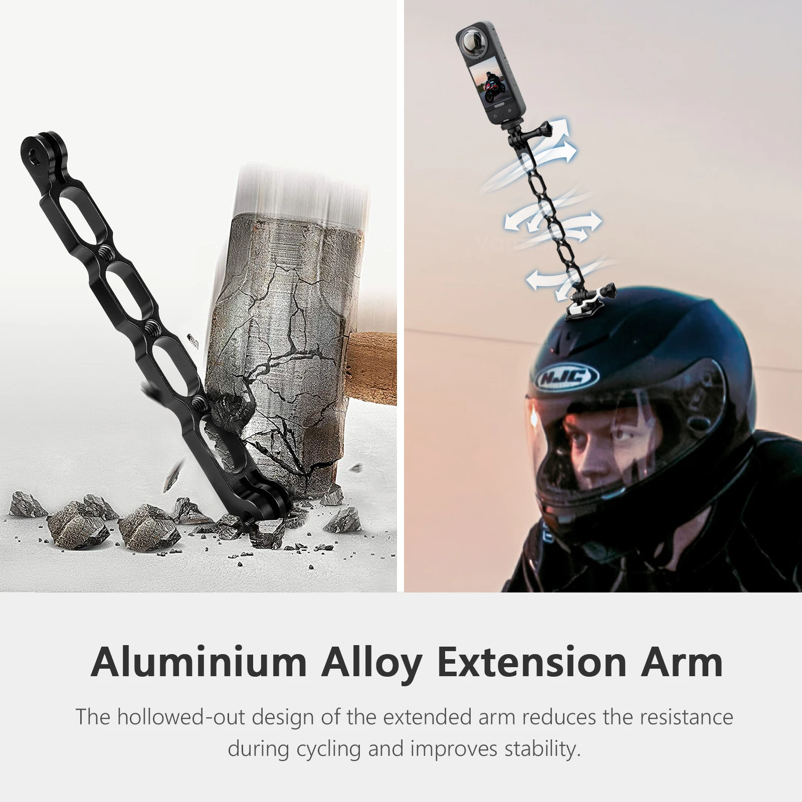 Vamson รถจักรยานยนต์อุปกรณ์เสริม Mount Kit สำหรับ Insta360 X3 One X2฿สำหรับ GoPro Hero 11 10 9รวมถึงอะลูมินัมอัลลอย Extension แขน