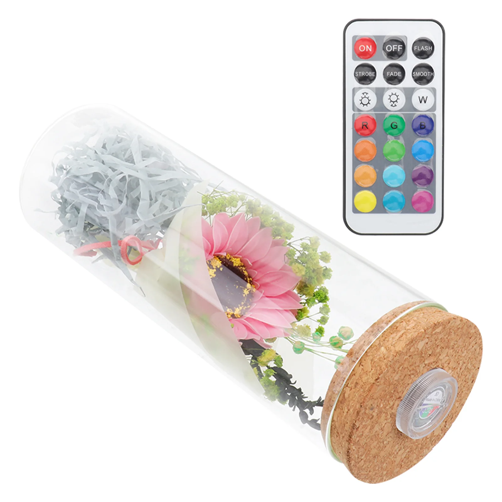 

Luminous Pink Sunflower Preserved Flower Bottle Soap Flowers Romantic Gift Home Wedding Birthday Party Decor Artificial Flower