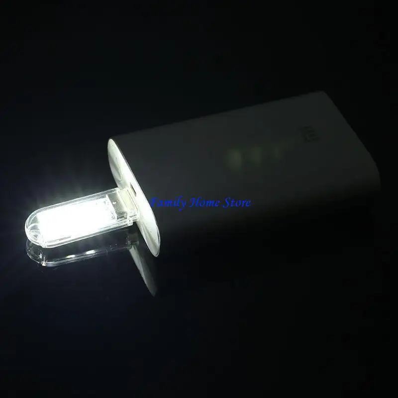 

P0uf Портативный ключей USB Power 3 Светодиодный белый ночной свет U