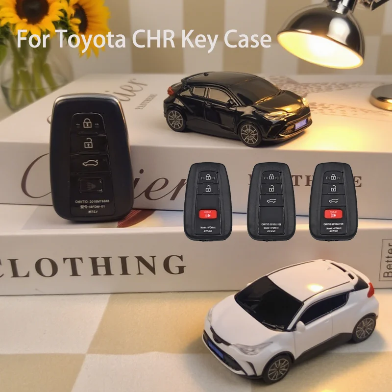 

For CHR Car Model Key Case for Toyota C-HR CHR Prius RAV 4 Camry Corolla Remote Car Key Cover Keychain Accessories