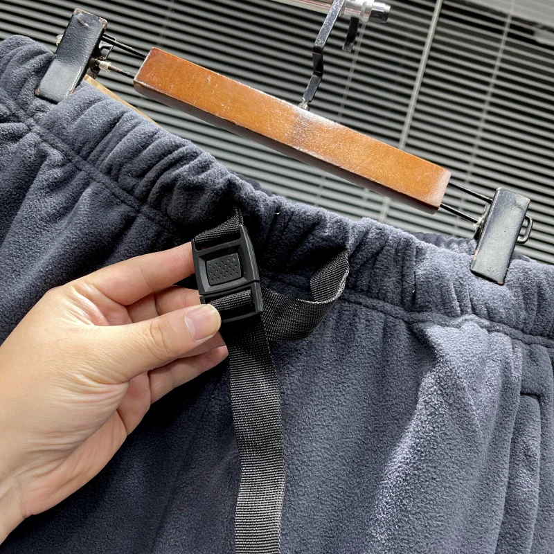 الخريف الشتاء الوجهين Fce الدافئة سراويل تقليدية الرجال السراويل فضفاضة ثلاثية الأبعاد الخياطة Thiened الشباب نشط Sle السراويل الطويلة