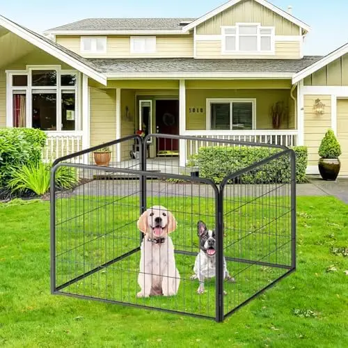 Dog Playpen Dog Pen Dog Kennel 8 Panels 40 Inch Hight Indoor Outdoor Folding Metal Portable Puppy Exercise Pen Heavy