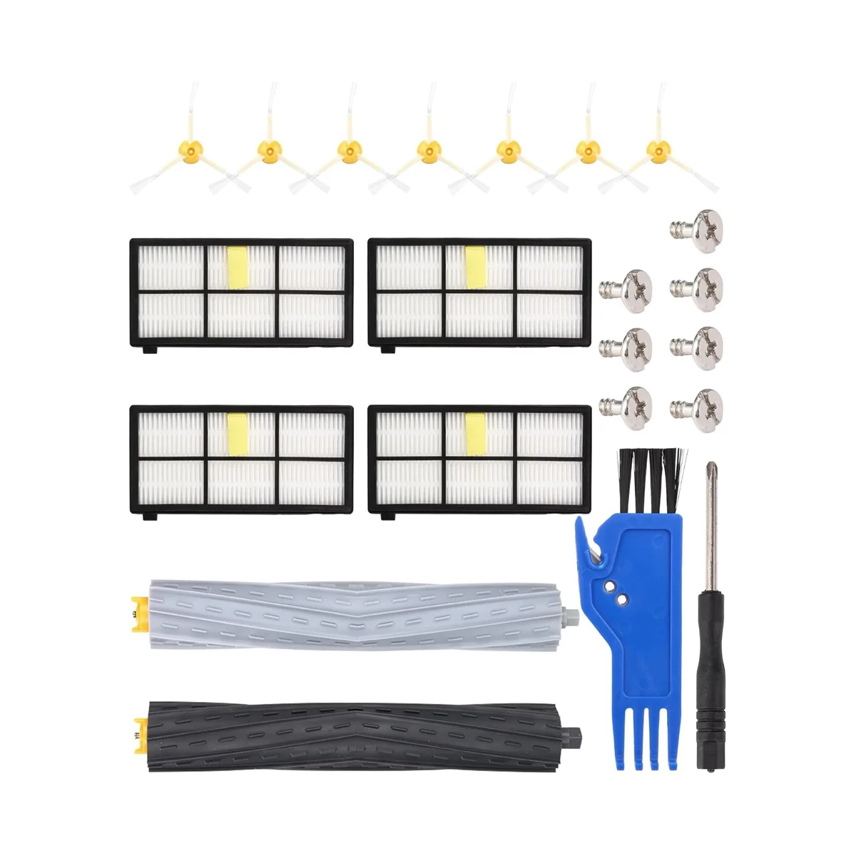 Replacement Parts Compatible for iRobot Roomba Series 800 900, Brush Accessories for 866 871 880 890 960 966 971 976