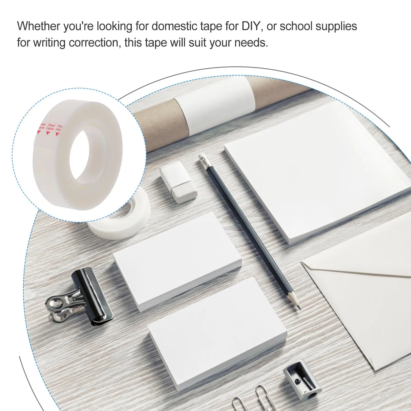 6 ม้วนเทปน้ําหนักเบาการเขียนการเขียนเทป Matting เครื่องเขียนเทปฟิล์มเครื่องเขียนเทปกาวแก้ไข