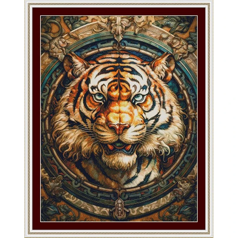 

ZZ5641 Тигр 11CT 14CT 16CT напечатан на холсте вышивка крестиком DIY набор домашний рукоделие вышивка 90 цветов