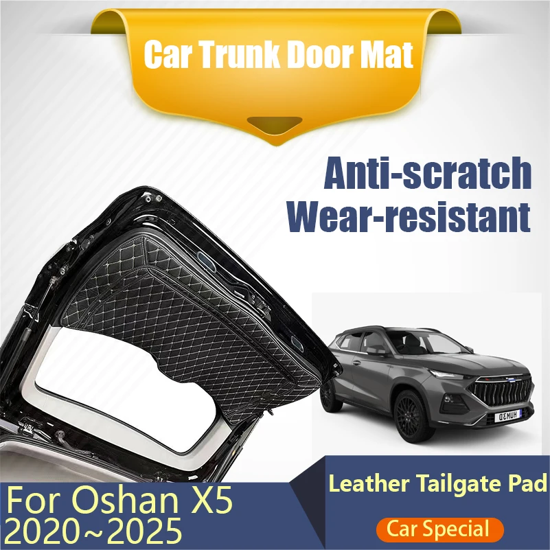 

Leather Car Rear Trunk Door Mats Fit For Oshan X5 2020 2021 2022 2023 2024 2025 Anti-dirty Carpets Tailgate Pad Auto Accessories