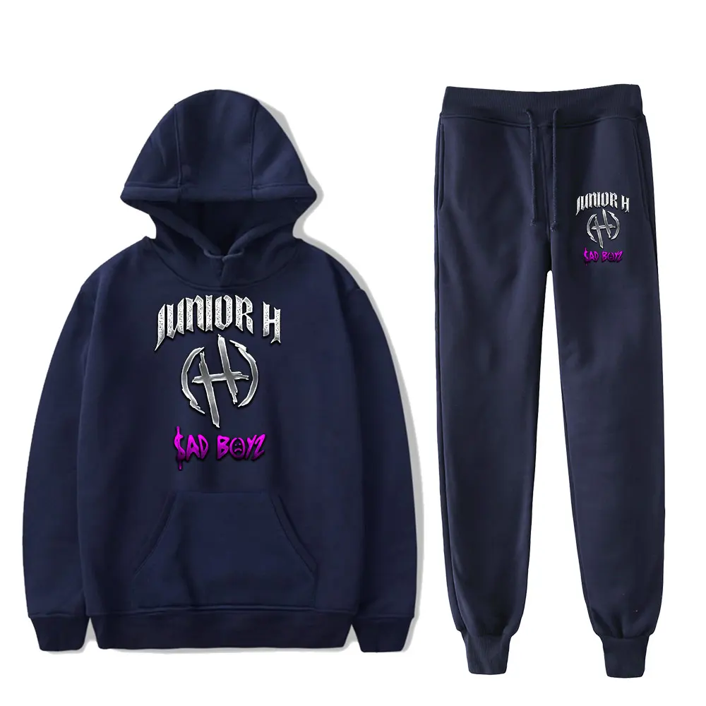 Junior H sad bay hoodies sets Printed novely music fans  hoodies sweatshirts  long Sleeve hoodies unisex Internet celebrity