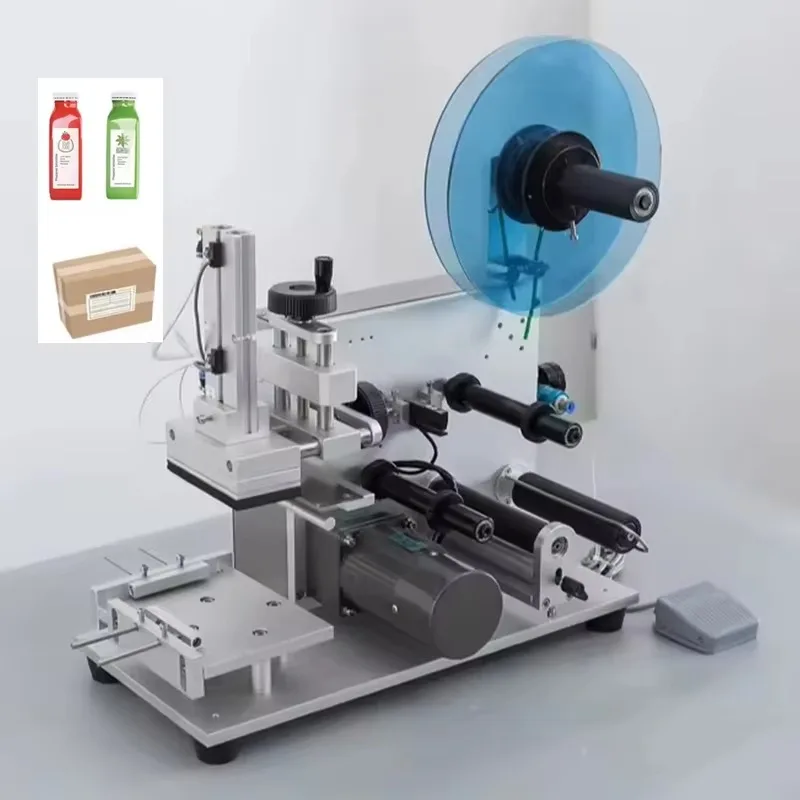 

LK-PMTB120T Semi Automatic Table Top Semi Automatic up Side Sticker Flat Bag Pouch Top Labeling Fruit Box Labeling Machine