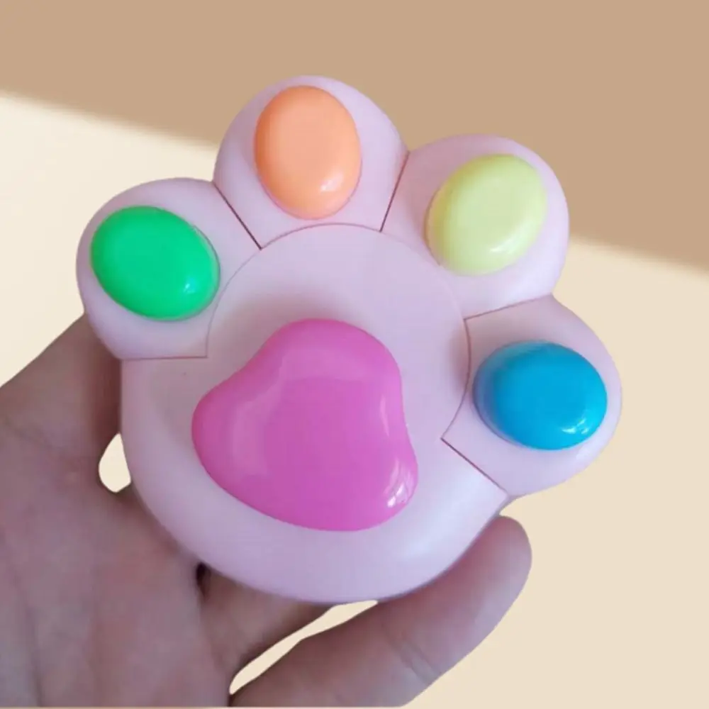 Stamps Cartoon Cat Paw Highlighter Pen Marking Graffiti Funnyl Highlighter Pen Handmade DIY Fluorescent Marker Birthday Gift
