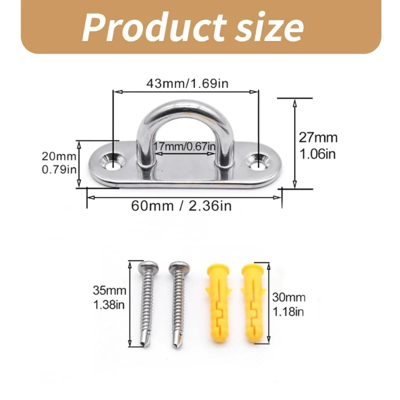 Y6GD Marine Eye Plate Hook Ganch