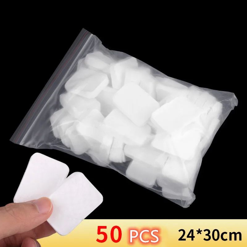 50PCS Compressed Travel Disposable Towel Thickened Wide Square Cotton Washcloth Portable Hotel Supplies